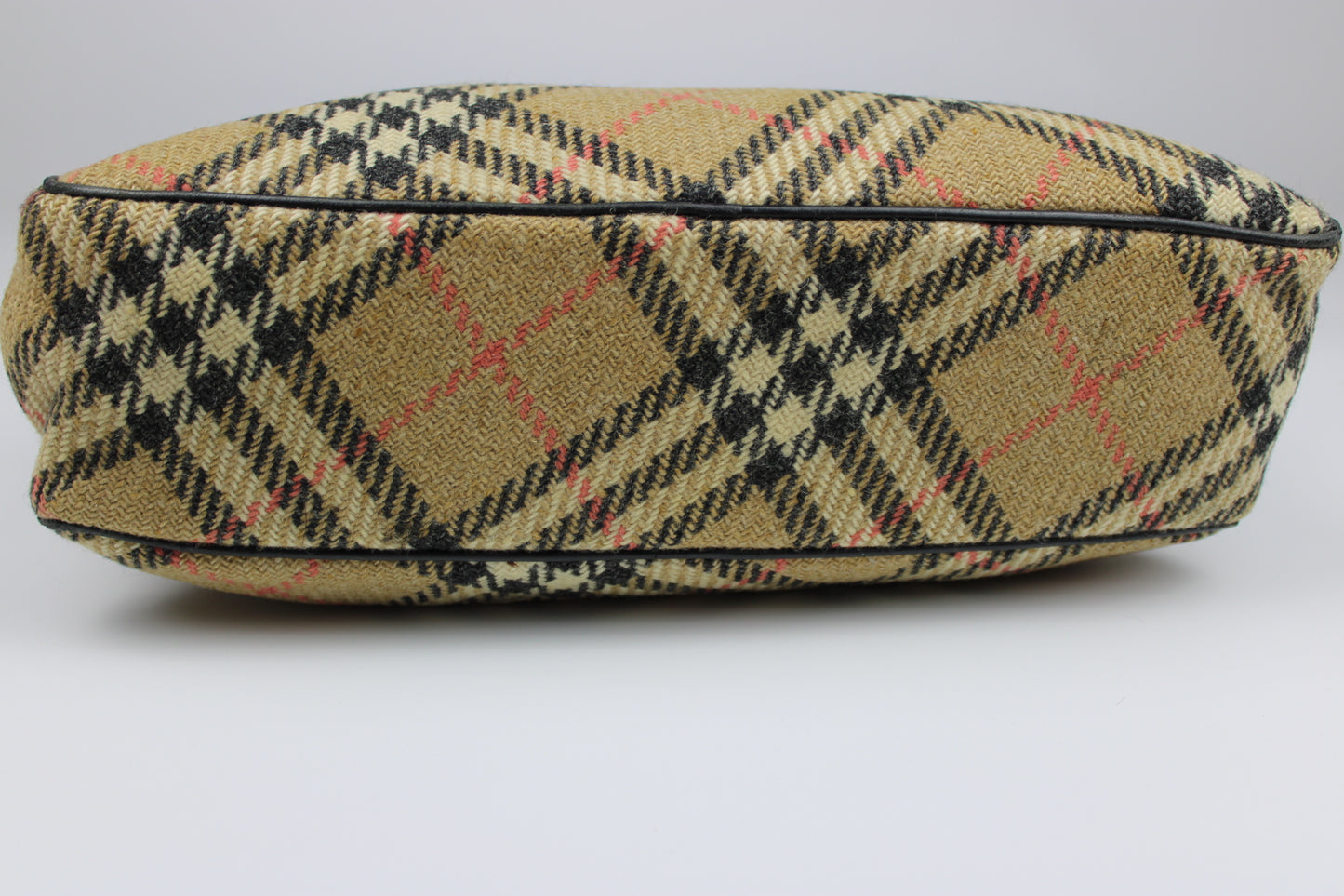Burberry Nova Check Wool Shoulder Bag