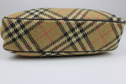 Burberry Nova Check Wool Shoulder Bag