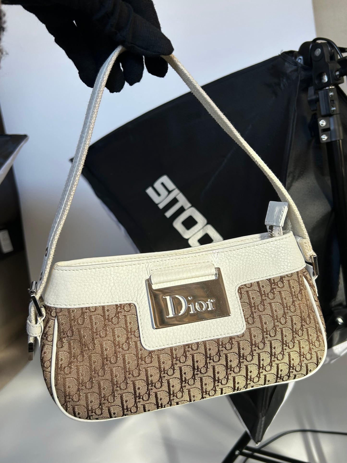 Dior Monogram Columbus Pochette Bag 2006