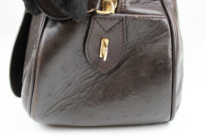 Dior Ostrich Leather Double Saddle Bag 2000