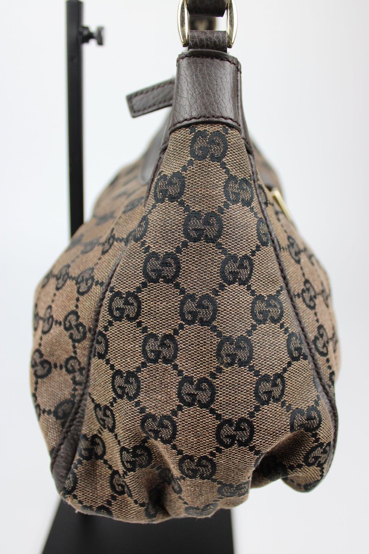 Pre-owned Gucci Monogram Denim Abbey Bag