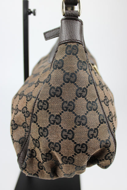 Pre-owned Gucci Monogram Denim Abbey Bag