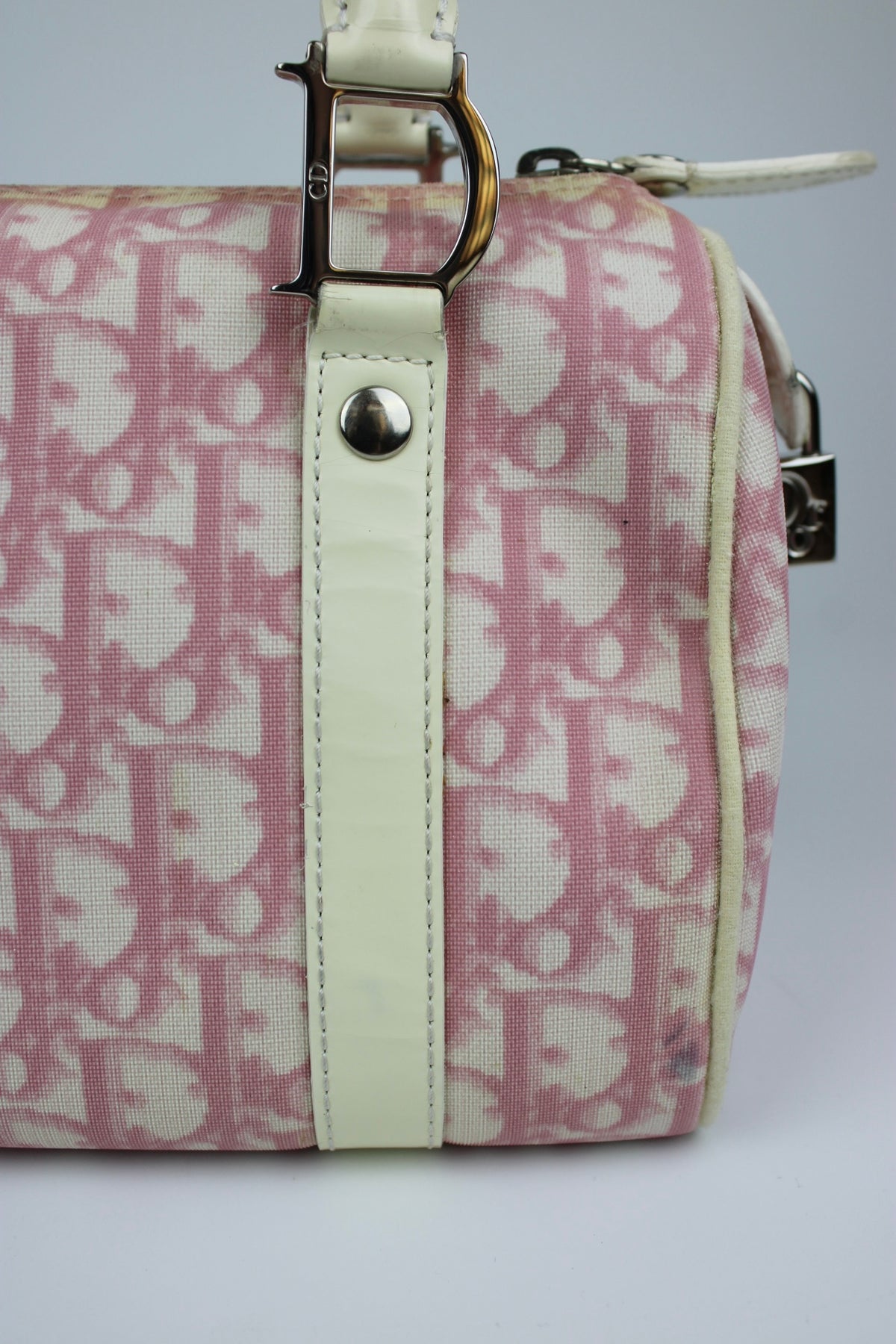 Pre-owned Dior Monogram Pink Mini Boston Bag 2004