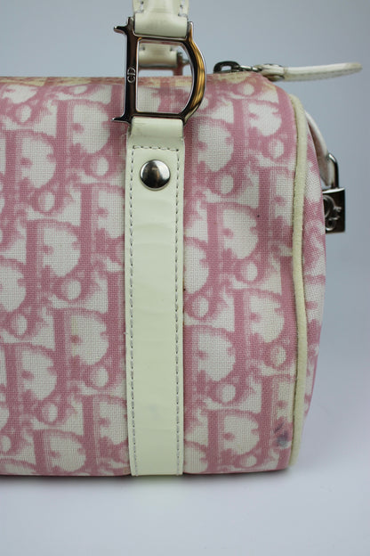 Pre-owned Dior Monogram Pink Mini Boston Bag 2004