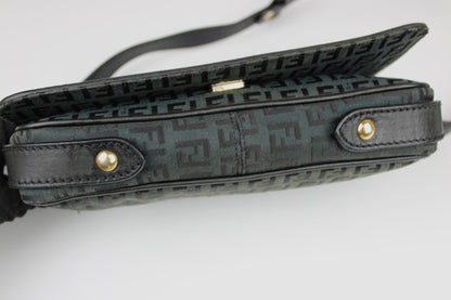 Pre-owned Fendi Zucchino Flap Shoulder Bag