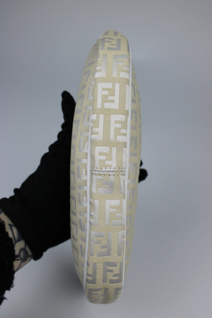 Fendi Zucchino Half Moon Pochette Bag