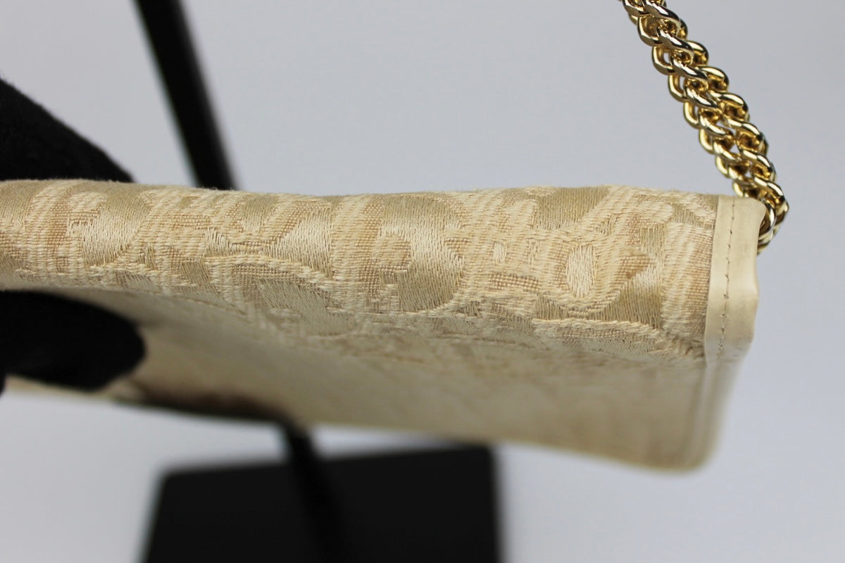 Pre-owned Dior Monogram Oblique Canvas Chain Strap Bag 1980s