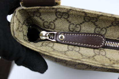 Gucci Monogram Coated Canvas Cross Body Bag (With Gucci Charm)