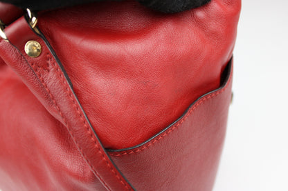 Burberry Leather Canterbury Tote Bag Red