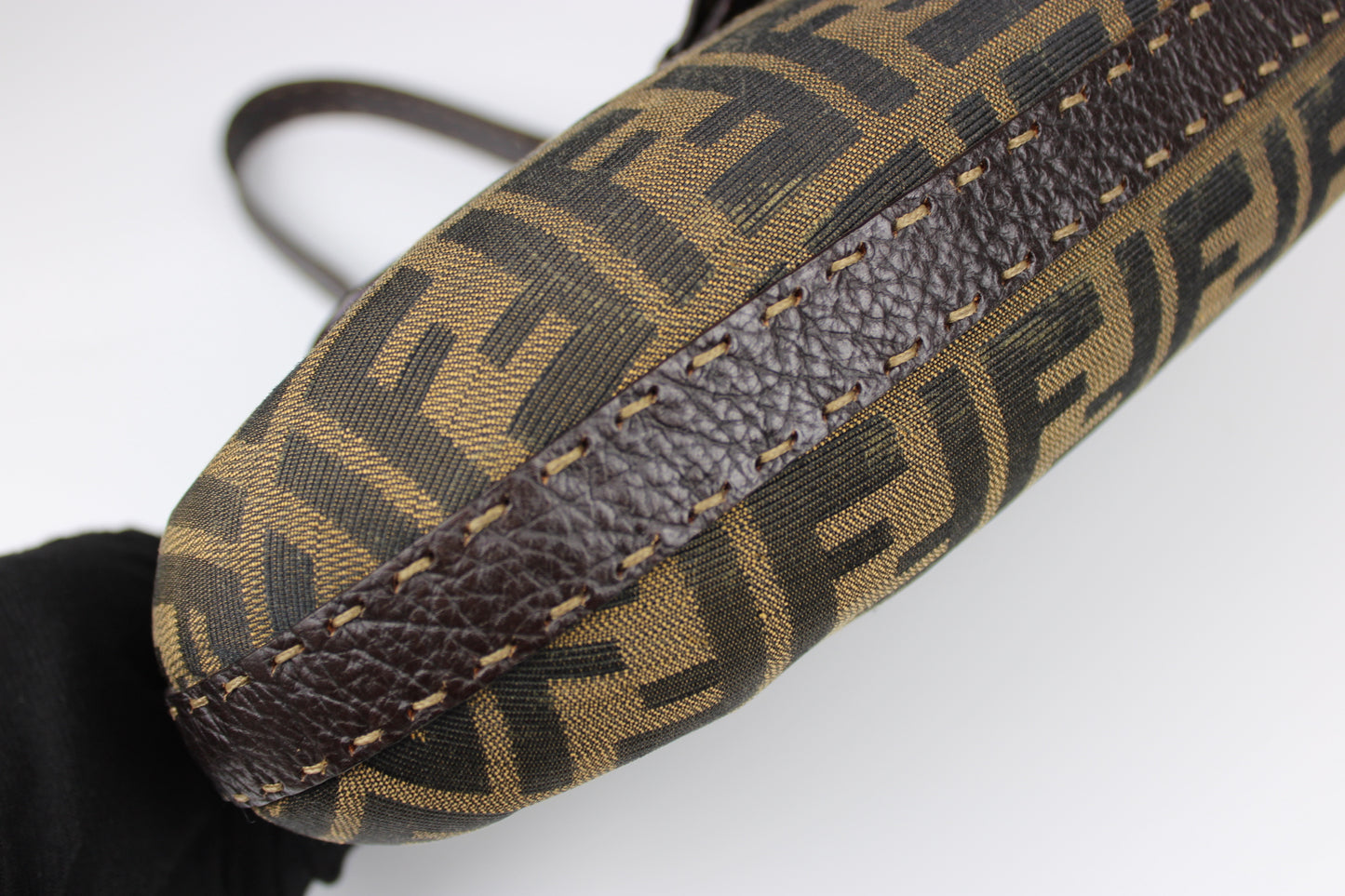 Fendi Zucca Tobacco Stondata Shoulder Bag 2007 (With Receipt)