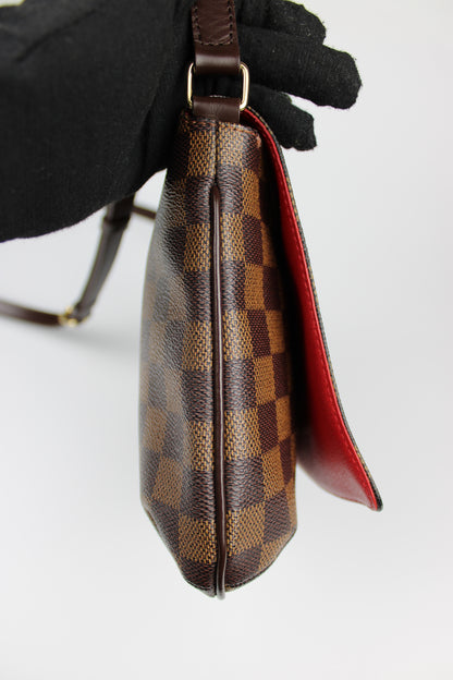 Louis Vuitton Damier Ebene Musette Cross Body Bag 2006