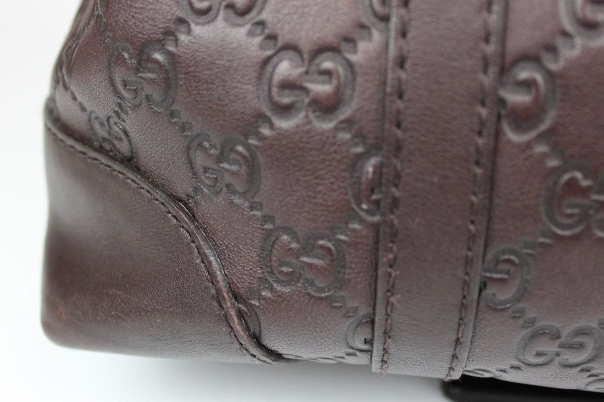 Pre-owned Gucci Guccissima Monogram Leather Heart Interlocking GG Tote Bag