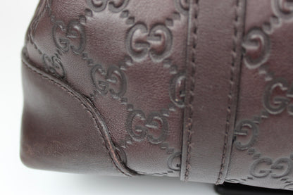 Pre-owned Gucci Guccissima Monogram Leather Heart Interlocking GG Tote Bag