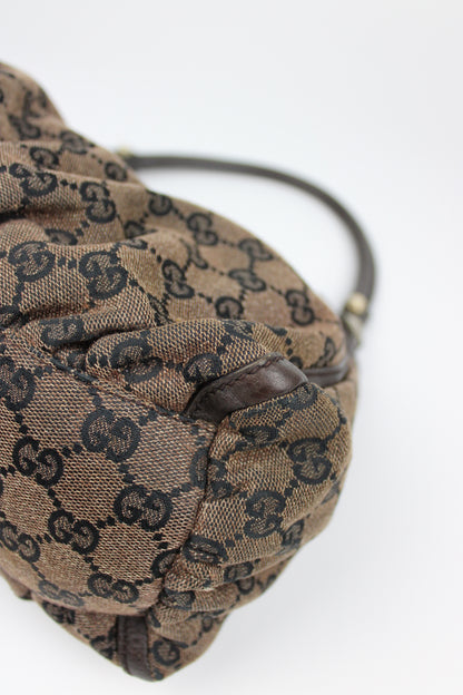 Pre-owned Gucci Monogram Denim Abbey Bag