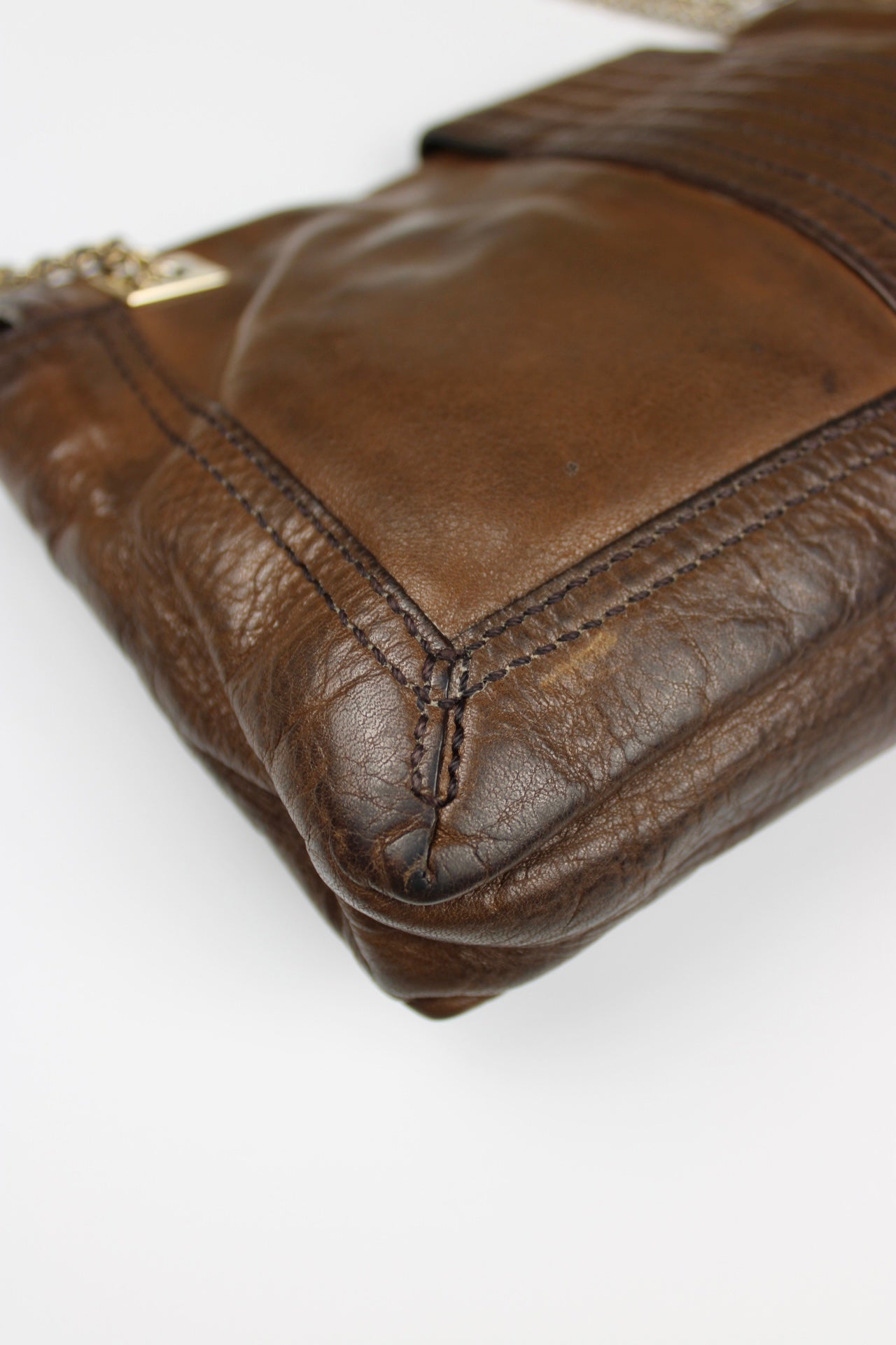 Fendi Leather 2-Way Chain Strap Baguette Bag