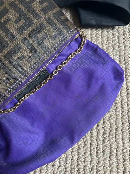 Fendi Zucca Chain Strap Pochette Bag