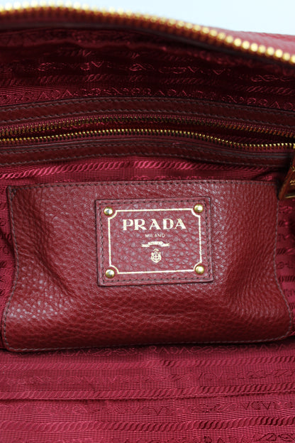 Prada Vit Daino Bauletto Leather Bag