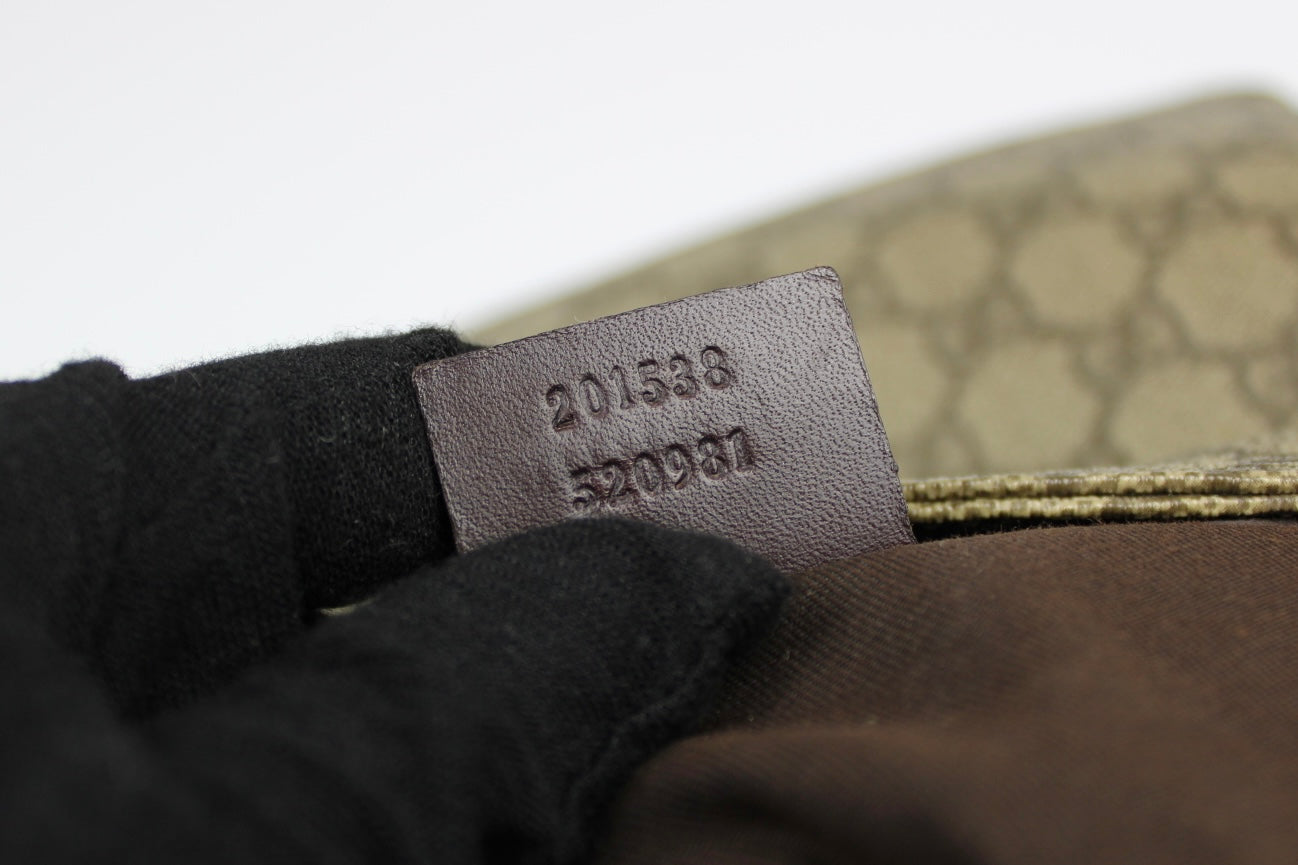 Gucci Monogram Coated Canvas Cross Body Bag (With Gucci Charm)