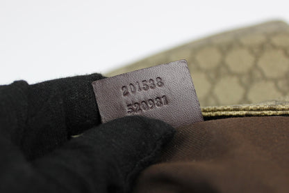 Gucci Monogram Coated Canvas Cross Body Bag (With Gucci Charm)