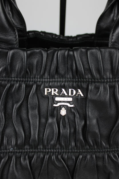 Prada Gaufre Nappa Leather Hobo Tote Bag