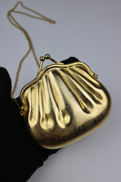 Gucci Monogram Shell Cross Body Micro Bag 1980s