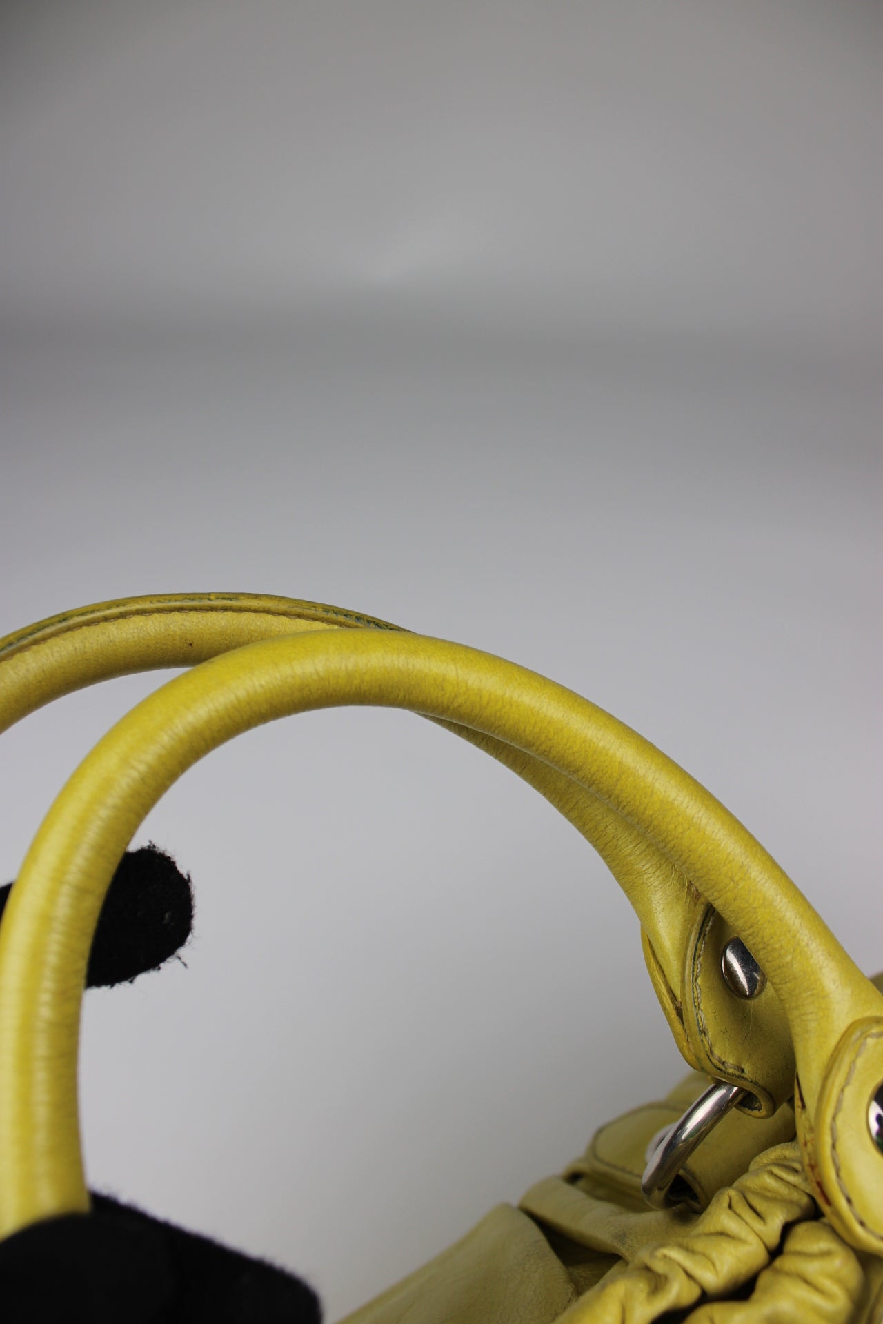 Miu Miu Yellow Vitello 2-Way Bag