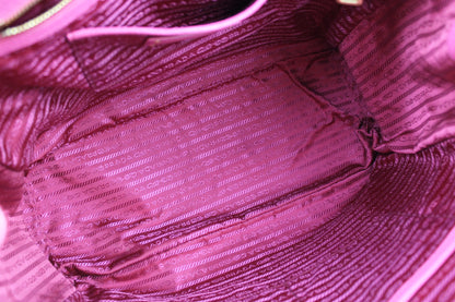 Prada Vitello Daino 2-Way Pink Tote Bag