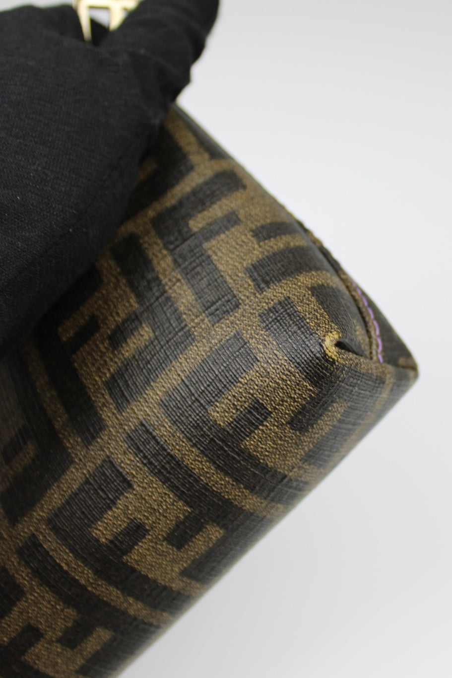 Fendi Zucca Chain Strap Pochette Bag