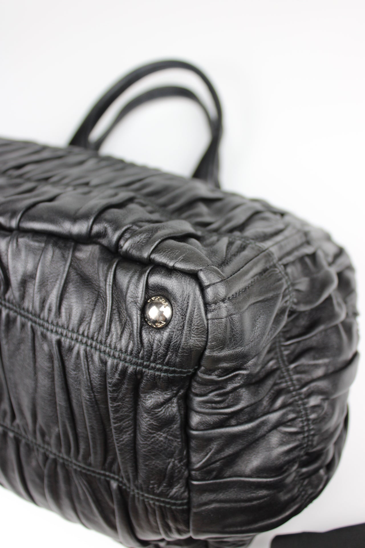 Prada Gaufre Nappa Leather Hobo Tote Bag