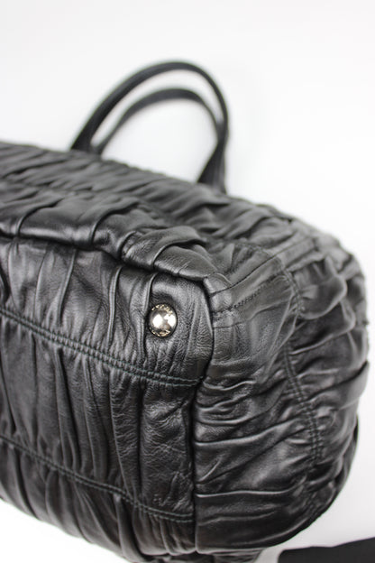 Prada Gaufre Nappa Leather Hobo Tote Bag