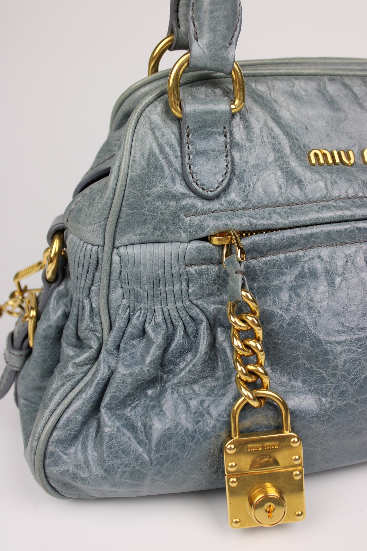 Miu Miu Nappa Charm Leather Bag 2009