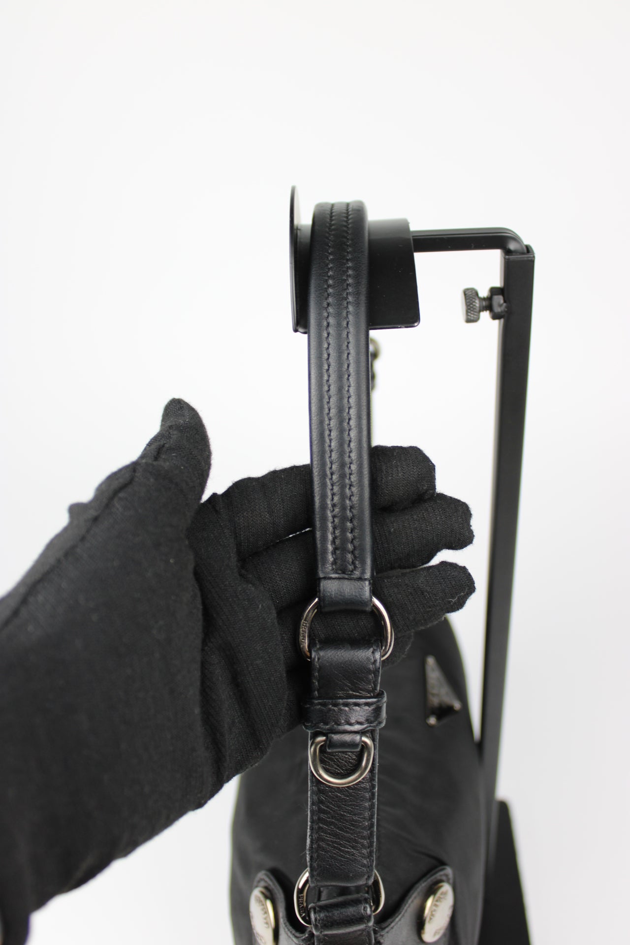 Prada Nylon & Leather Shoulder Bag