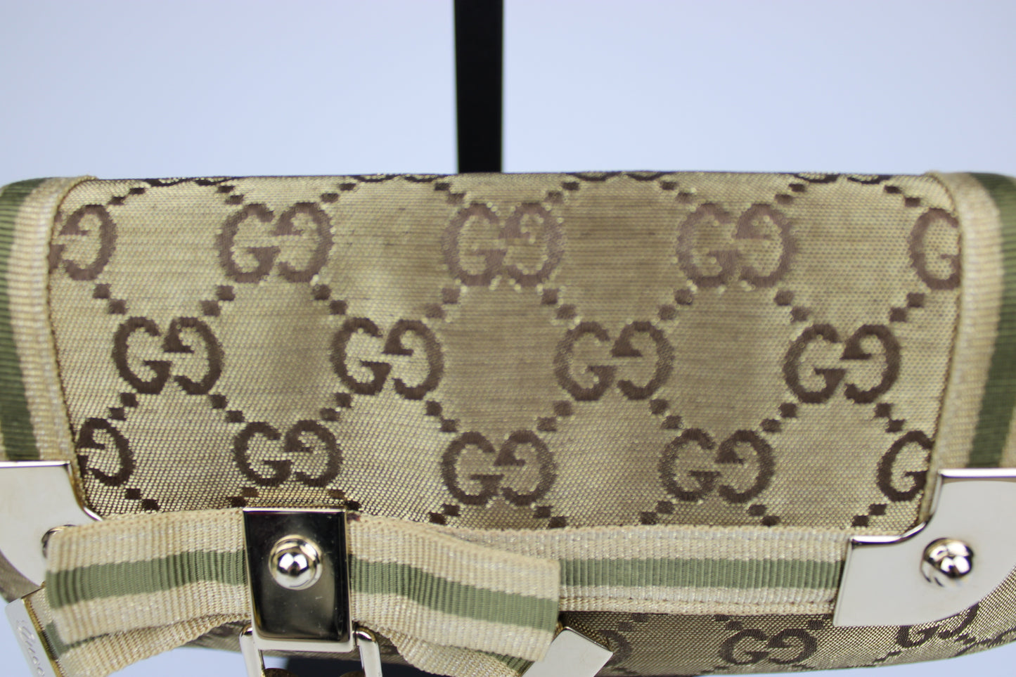 Gucci Monogram Satin Mini Pochette Bag