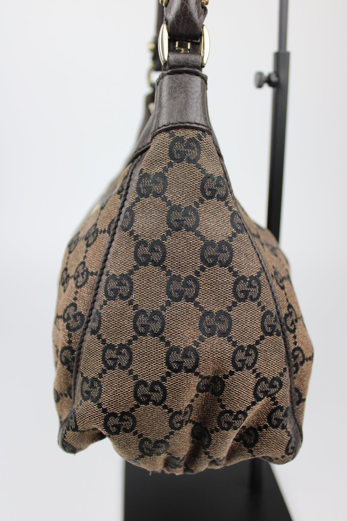 Pre-owned Gucci Monogram Denim Abbey Bag