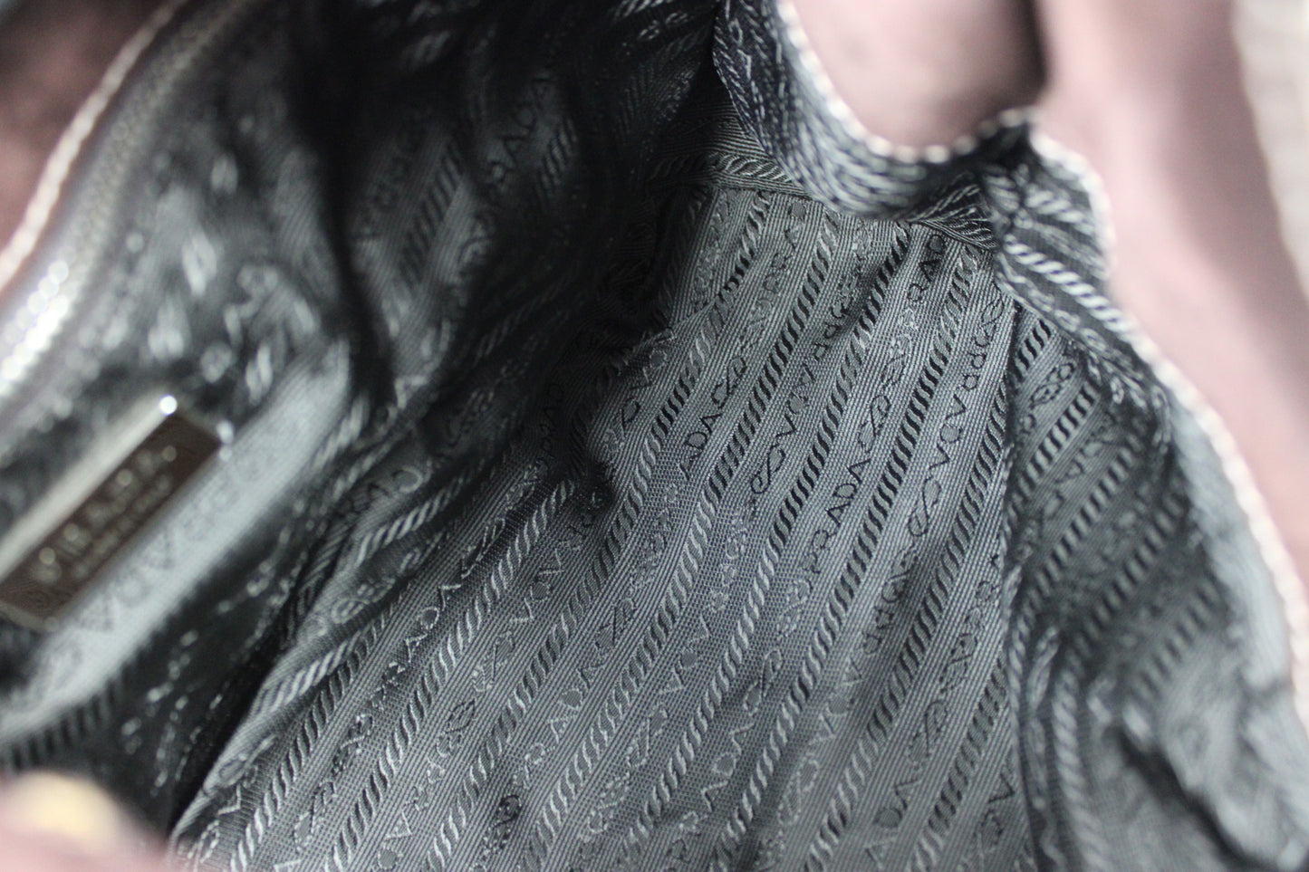 Prada Nylon Chain Strap Hobo Bag