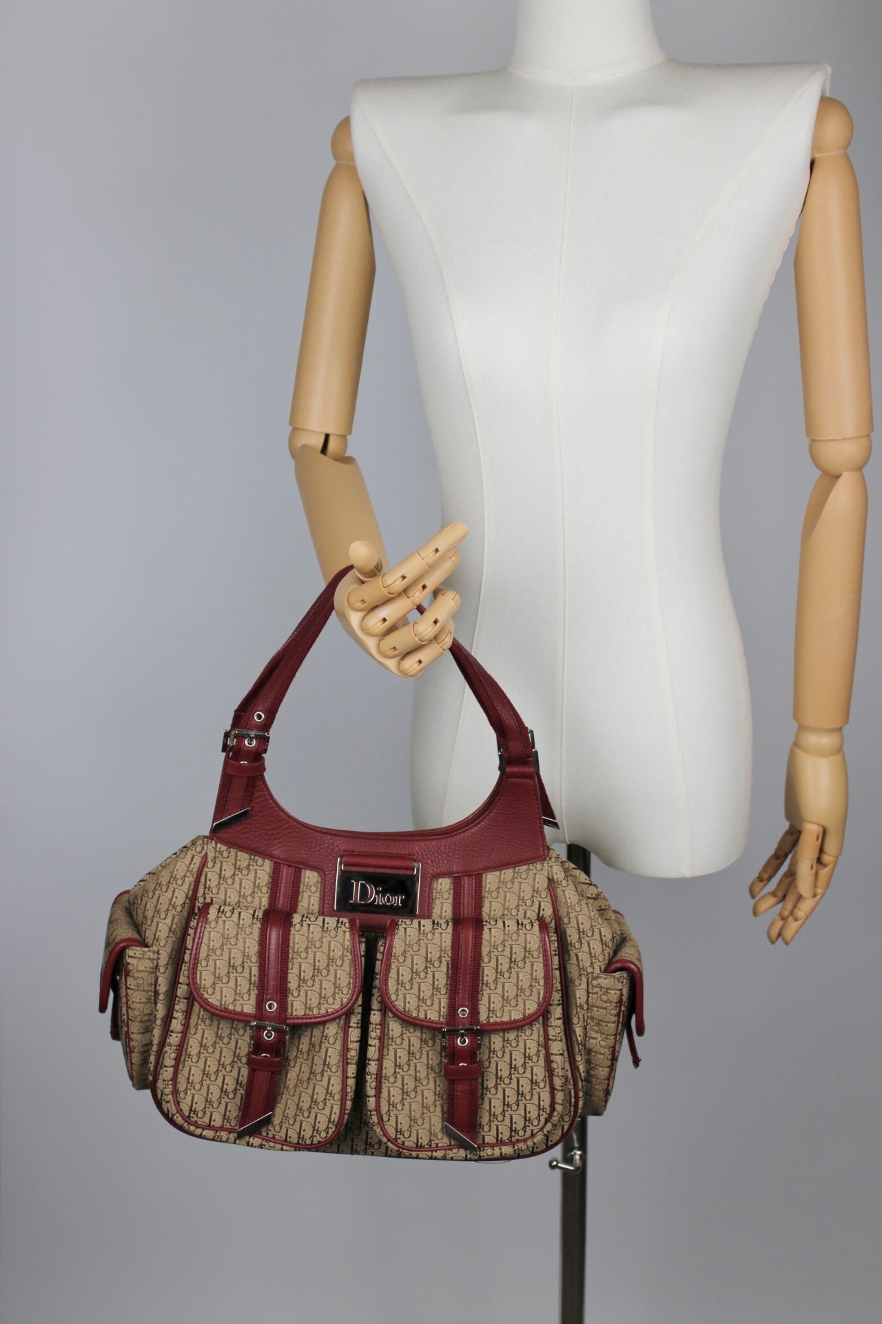 Dior Monogram Columbus Hobo Bag 2006