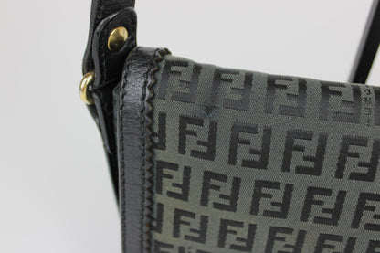 Pre-owned Fendi Zucchino Flap Shoulder Bag