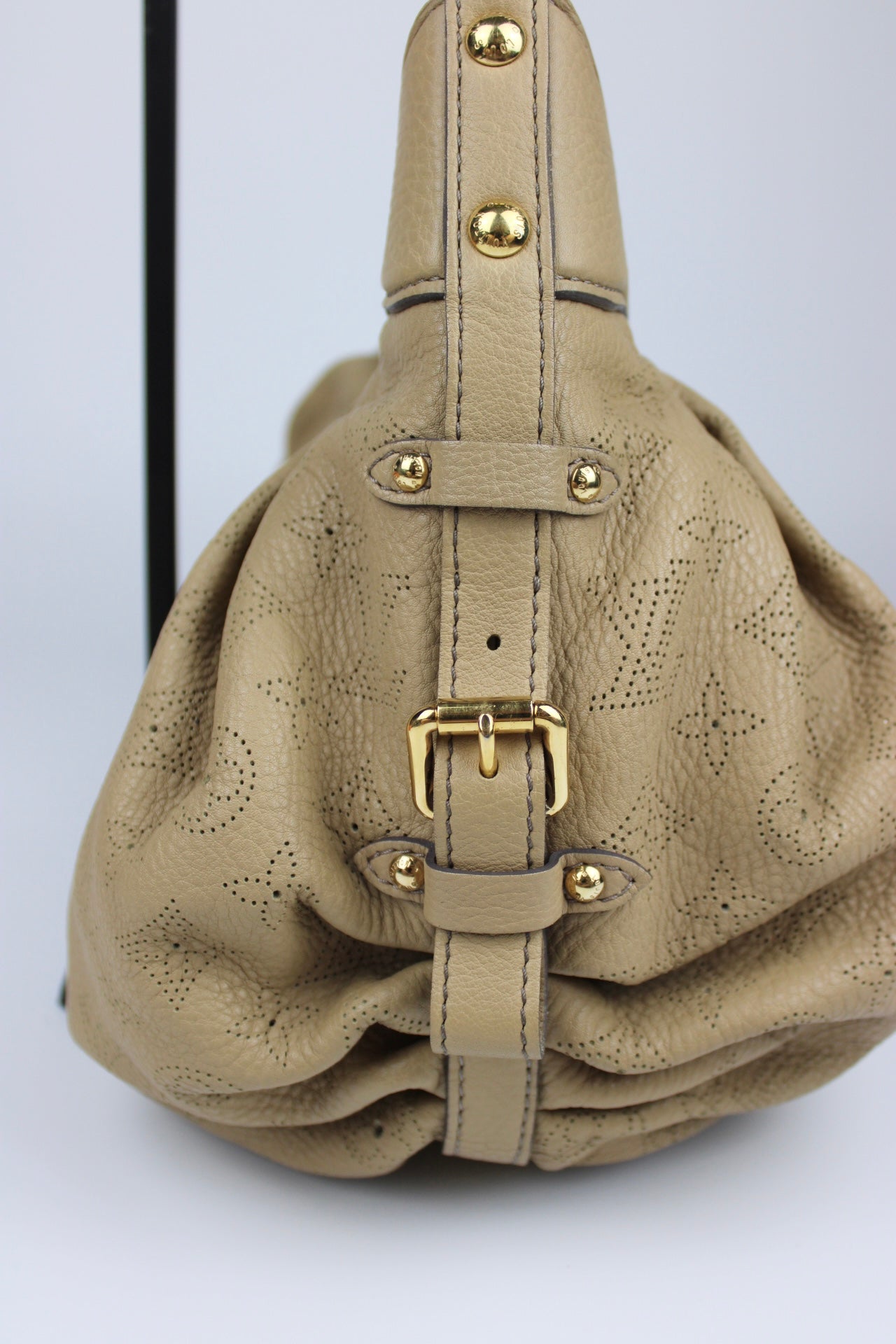 Louis Vuitton Leather Mahina Biscuit Monogram 2-Way Bag 2009