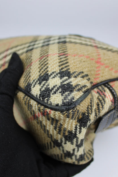 Burberry Nova Check Wool Shoulder Bag
