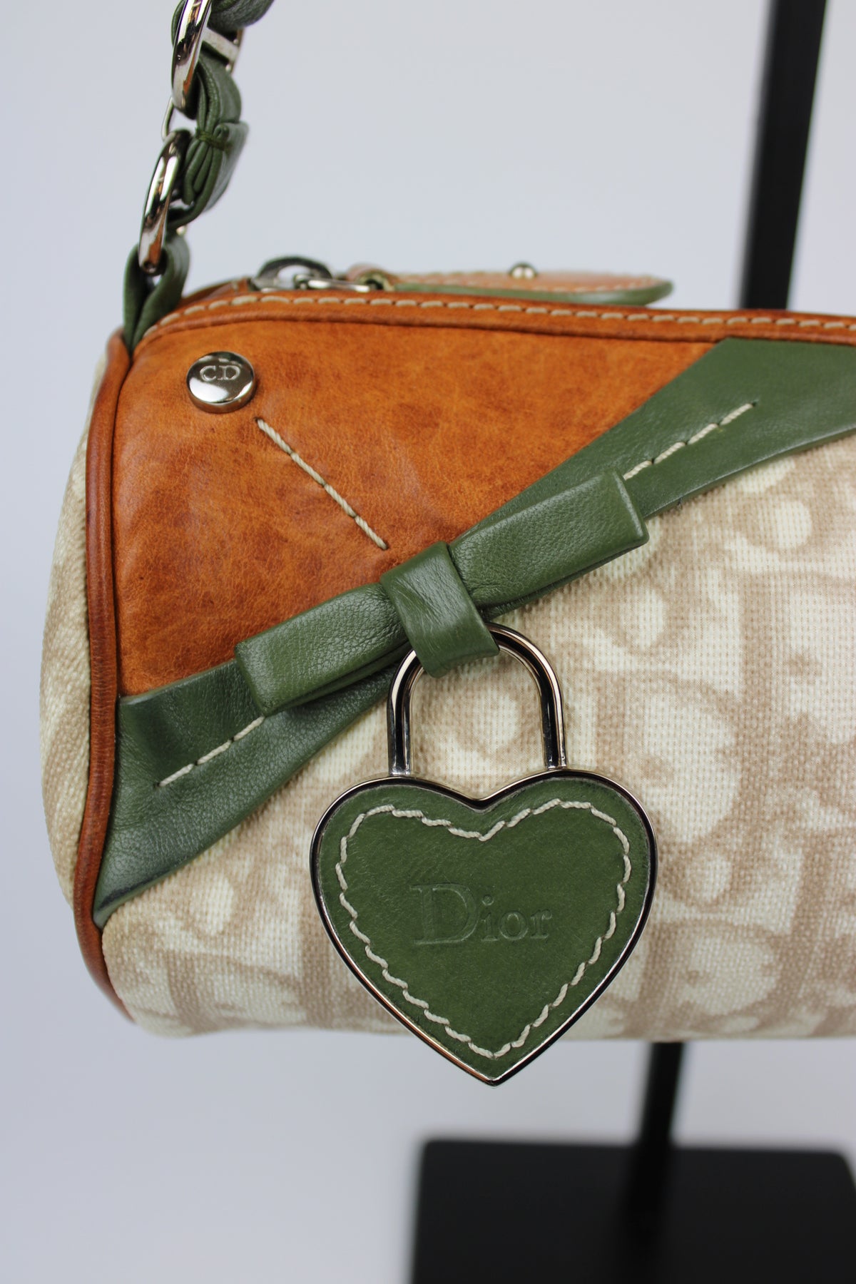 Pre-owned Dior Monogram Romantique Barrel Bag 2007