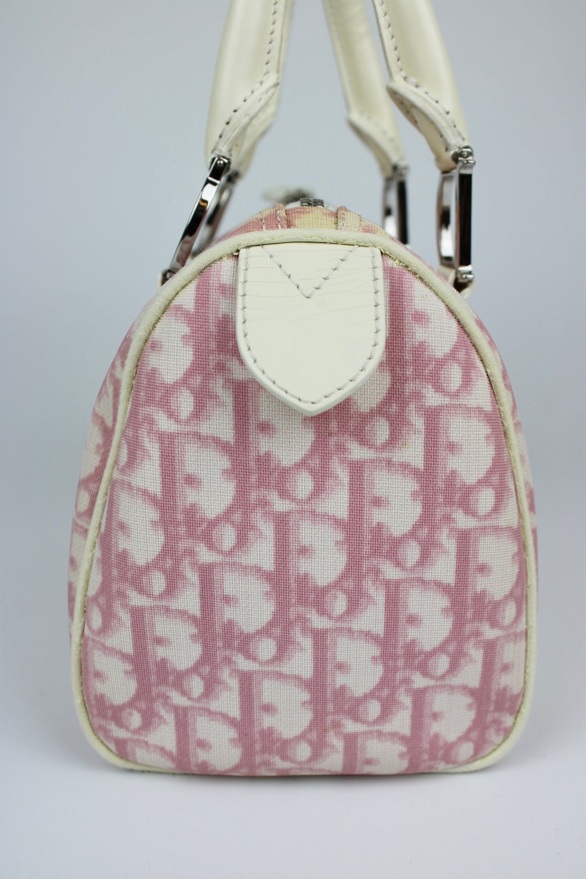 Pre-owned Dior Monogram Pink Mini Boston Bag 2004