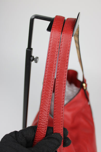 Burberry Leather Canterbury Tote Bag Red