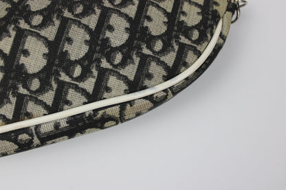 Pre-owned Dior Blue Monogram Mini Saddle Bag 2002