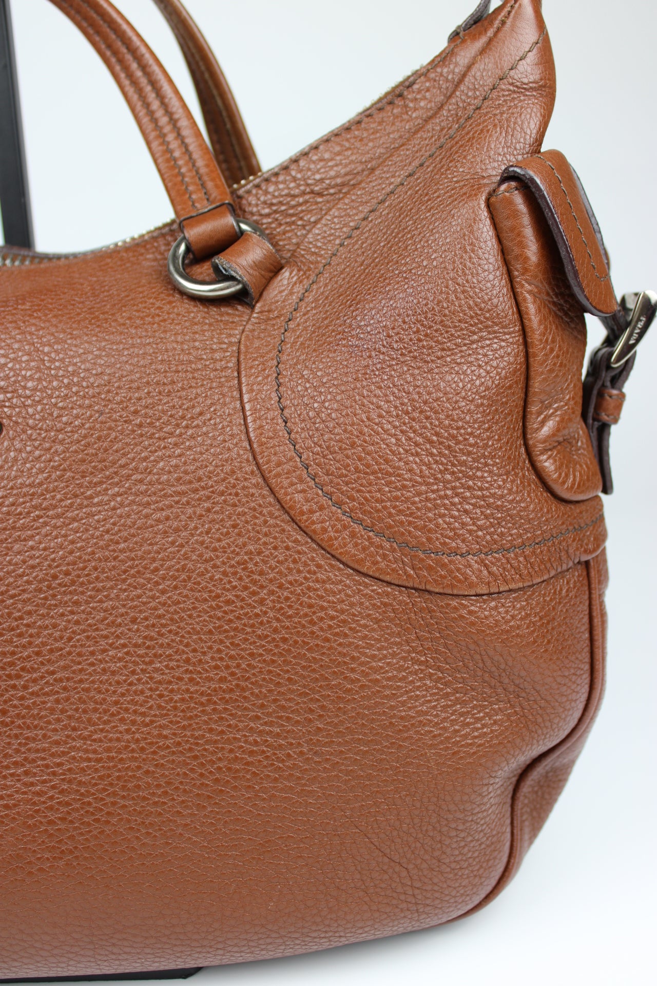 Prada Vit Daino Leather Two Way Bag