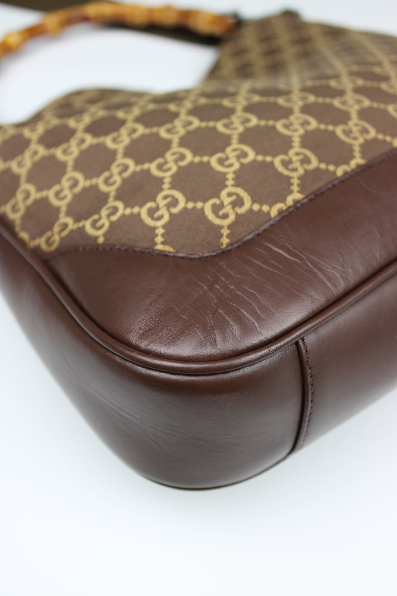 Gucci Monogram Bamboo Shoulder Bag