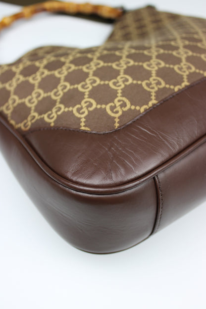 Gucci Monogram Bamboo Shoulder Bag