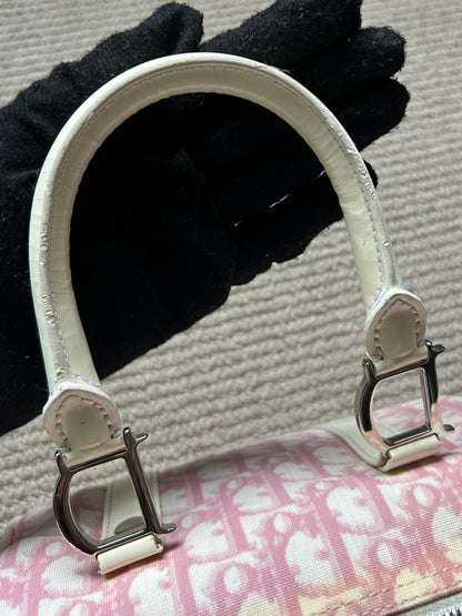 Pre-owned Dior Monogram Pink Mini Boston Bag 2004