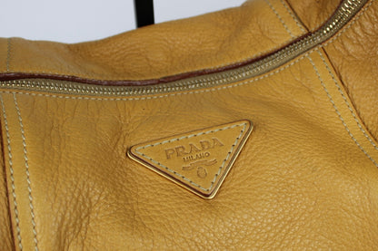Prada Cervo Leather Hobo Bag