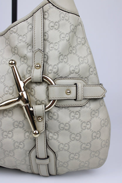 Pre-owned Gucci Monogram 85th Anniversary Leather Jackie Bag