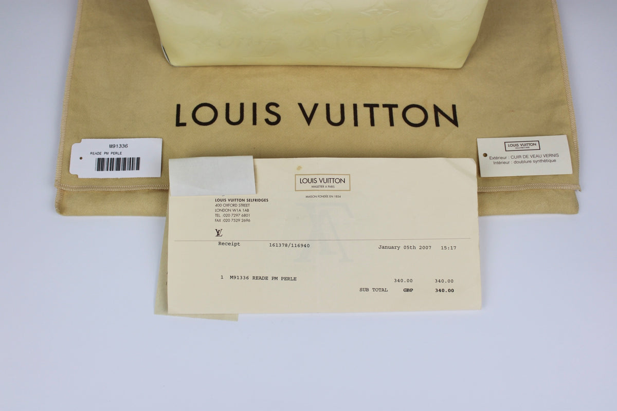 Pre-owned Louis Vuitton Vernis Reade PM Tote Bag 2006 (With Receipt)